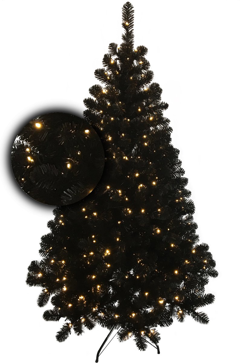 Excellent Trees® Stavanger Black 180 cm -Zwarte Kerstboom met Verlichting - gratis Opbergtas t.w.v. € 27.50 – foto 7