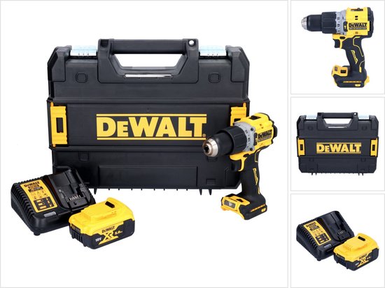 DeWalt DCD 805 P1T accu klopboormachine 18 V 90 Nm borstelloos + 1x oplaadbare accu 5.0 Ah + lader + TSTAK