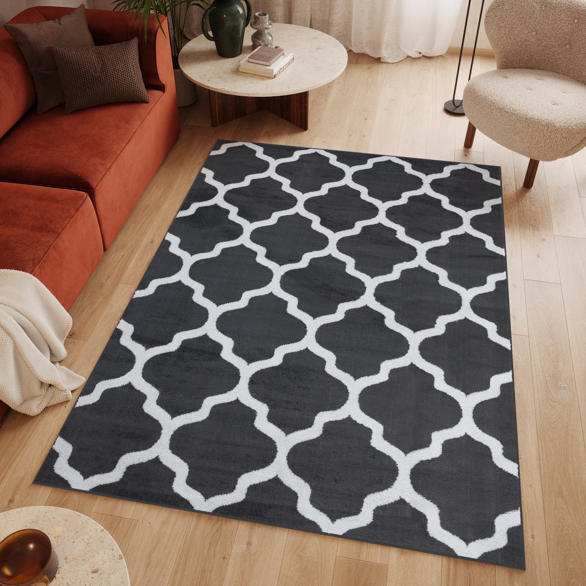 Tapiso Luxury Vloerkleed Grijs Woonkamer Modern Tapijten Maat- 250x350