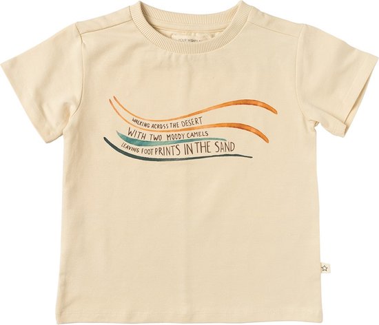Your Wishes Pars Polo's & T-shirts Jongens - Polo shirt - Beige - Maat 110