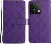 Coverup Rhombus Book Case - Geschikt voor Xiaomi Redmi Note 13 4G Hoesje - Paars