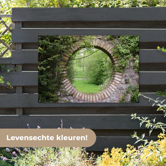 Affiche de jardin - Parc - Nature - Vert - Transparent - 120x80 cm - Jardin - Décoration de jardin- Toile jardin
