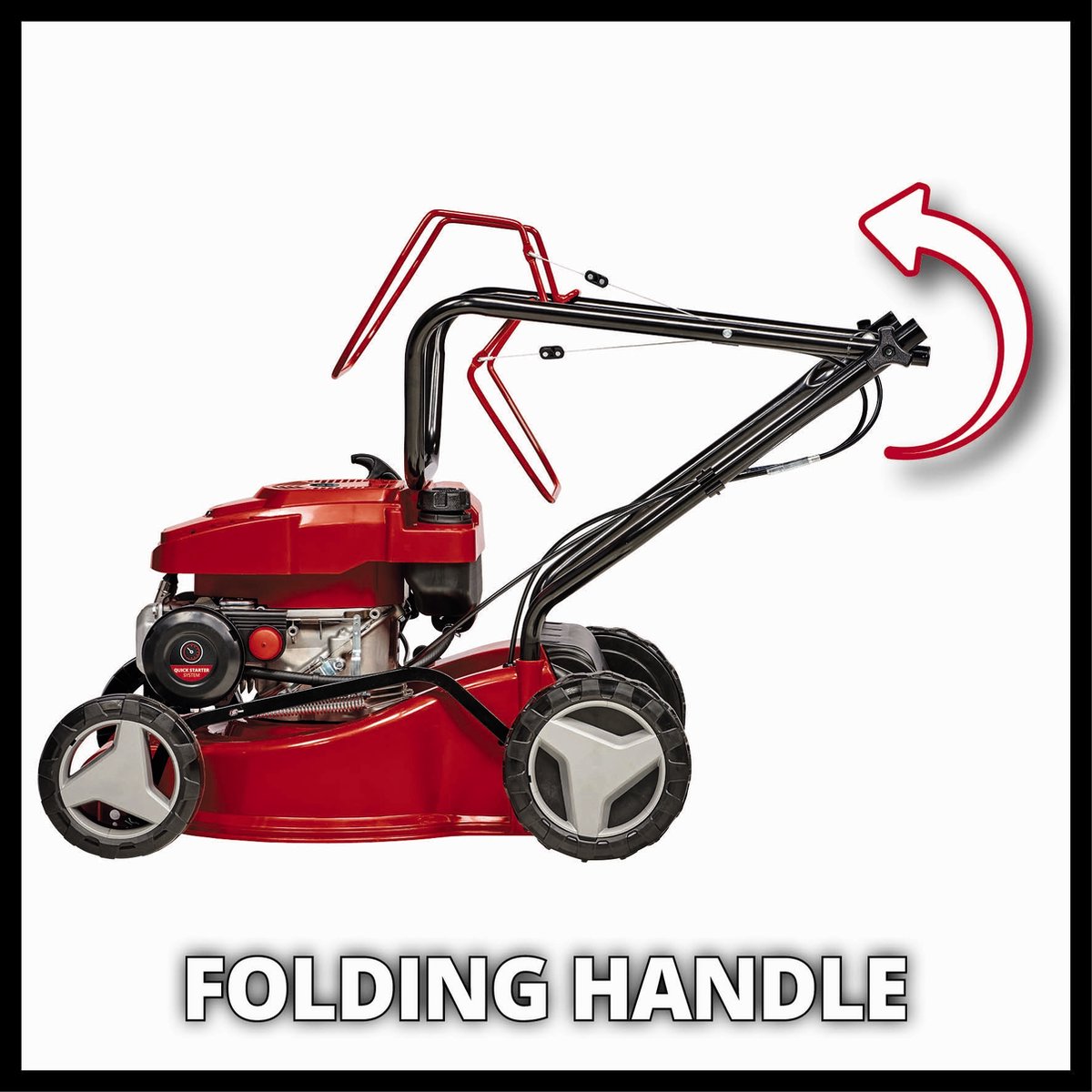 Einhell Benzine Grasmaaier GC-PM 40/2 S - 132 cm³ - 2 kW - 4-takt - Maaibreedte: 40 cm - Aanbevolen gazonoppervlakte: tot 1000 m² - 45 L opvangbak - Maaihoogte: 25-75 mm – foto 2
