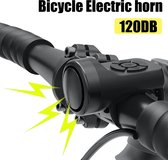 Fiets Elektrische Bel Fiets USB Opladen Hoorn MTB Mountainbike Waarschuwing Veiligheidsring Waterdichte Bel Fietsaccessoires - Zwart