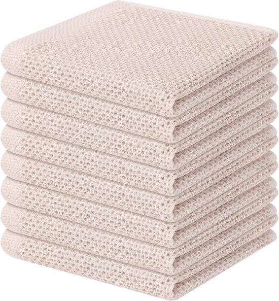 8 stuks absorberende keukendoeken van 100% katoen voor het afwassen, 30