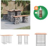 vidaXL Tuinbank Schanskorfontwerp 100x70x72 cm massief grenenhout Tuinbank Inclusief Houtreiniger en verfrisser