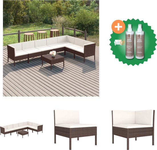 VidaXL - Middenbanken - Grijs - Poly Rattan En Massief Eucalyptushout 3 Stuks