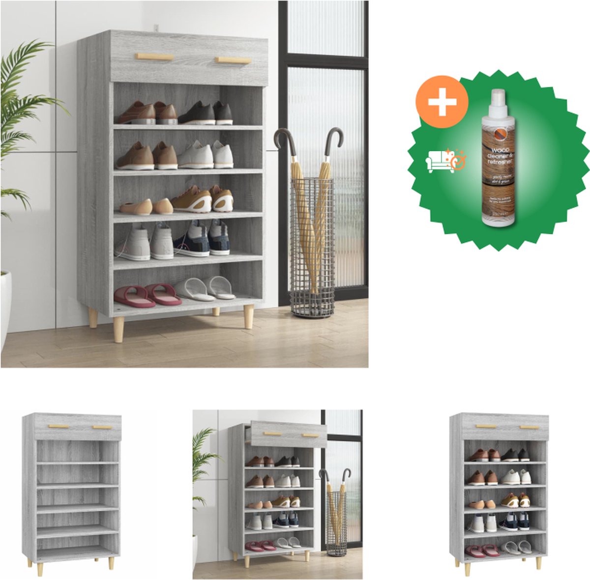 Schoenenkast, 60x35x145cm, Voor slaapkamer, Schoenenrek, Moderne stijl