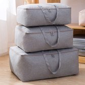 Opbergtas voor deken of kleding, veilig en stabiel materiaal, duurzaam voor meerdere functies en vochtbestendig (blauw, 2 stuks, 70 x 50 x 30 cm)