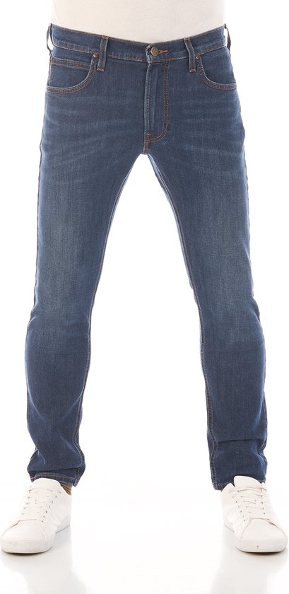 Lee Heren Jeans Broeken Luke Slim Tapered tapered Fit Blauw 30W / 34L Volwassenen Denim Jeansbroek