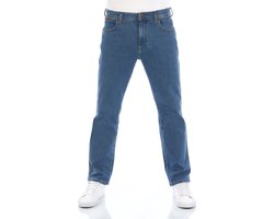 Wrangler Heren Jeans Broeken Texas Stretch regular/straight Fit Blauw Volwassenen Denim Jeansbroek