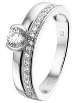 Schitterende Zilveren Ring met Swarovski ® Zirkonia Steentjes 18.50 mm. (maat 58) model 199