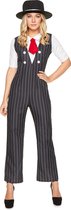 Karnival Costumes Gangster Girl Kostuum Maffia Kostuum Dames Carnavalskleding Dames Carnaval - Polyester - Maat XL - 2-Delig Jumpsuit/Hoed