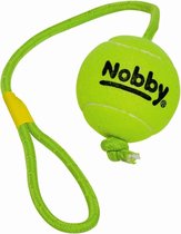 Nobby Tennisbal met touw - Geel - Ø 10,1 cm