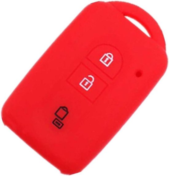 l Case Cover voor Nissan Duke MICRA QASHQAI JUKE X-Trail NAVARA - Rode Cover - 3 Knoppen — afbeelding 5