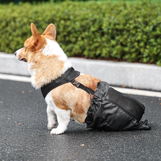 Hondensleeptas - Alternatieve hondenrolstoel - Hondenbeschermende tas - Slijtvast - Ademend voor gehandicapte honden - Verlamde achterpoten — afbeelding 4