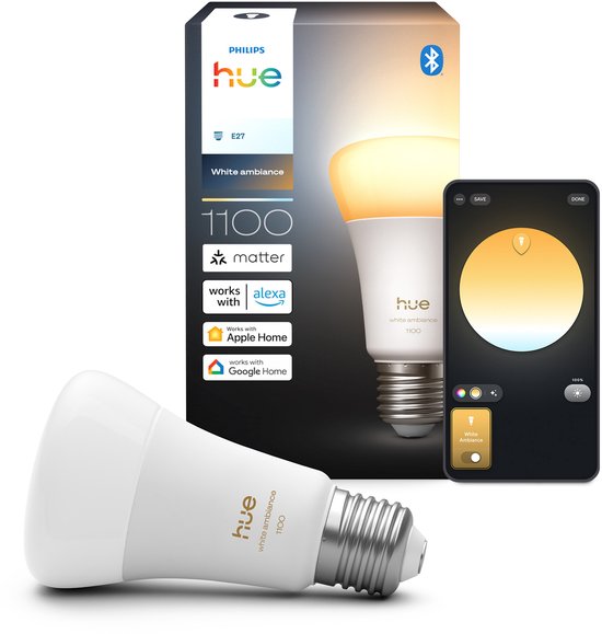 Philips Hue E27 White Ambiance – 1100 lumen – Thread