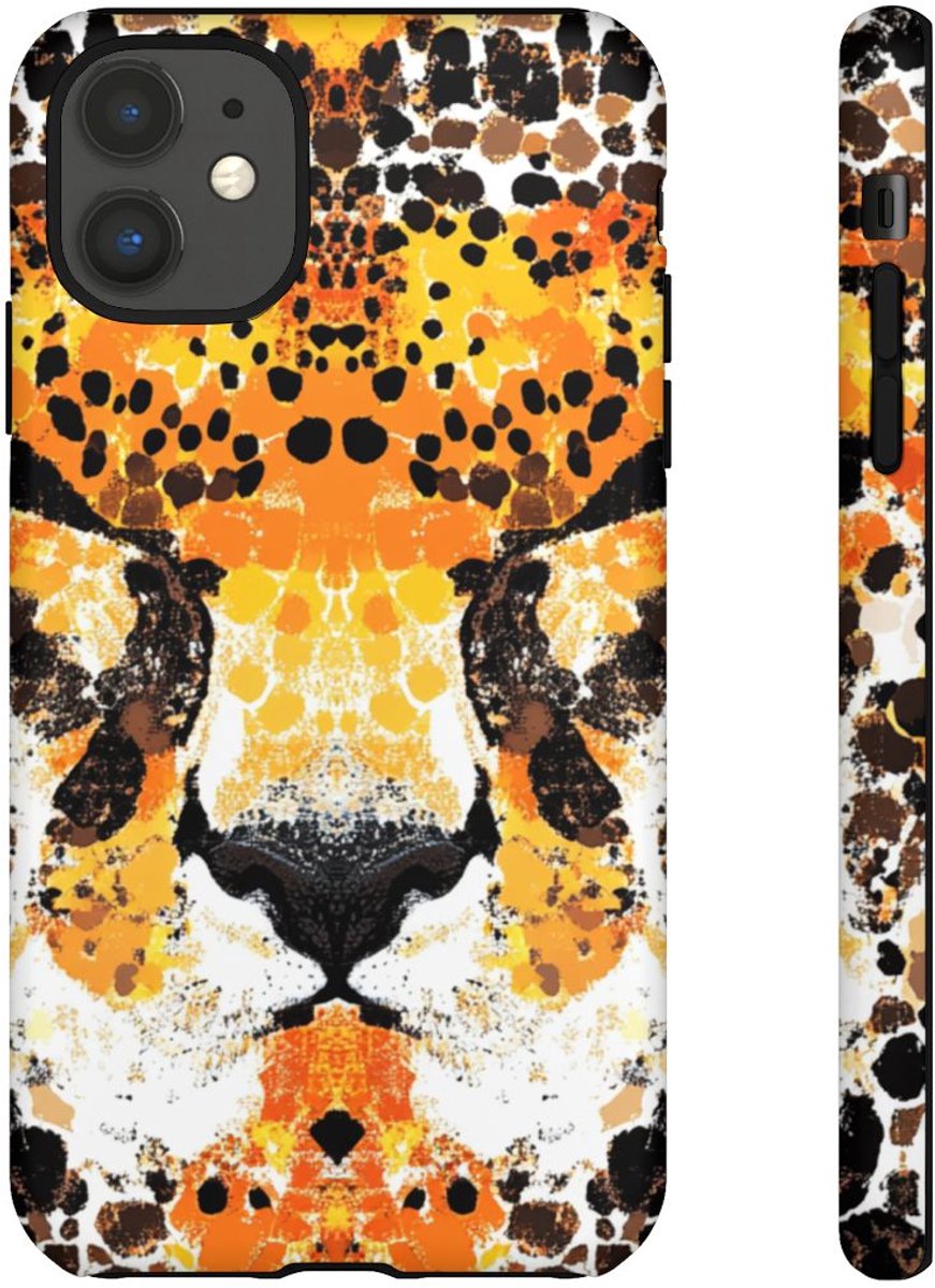Abstracte Cheetagezicht Patroon – Telefoonhoesje Geschikt voor iPhone 11