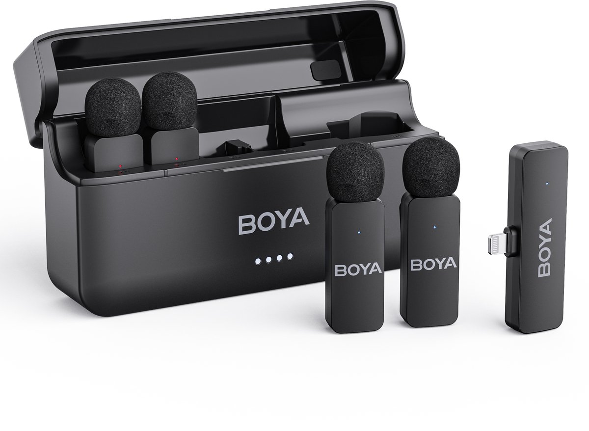 BOYA BY-V4D microfoon Zwart Microfoon met bevestigingsclip