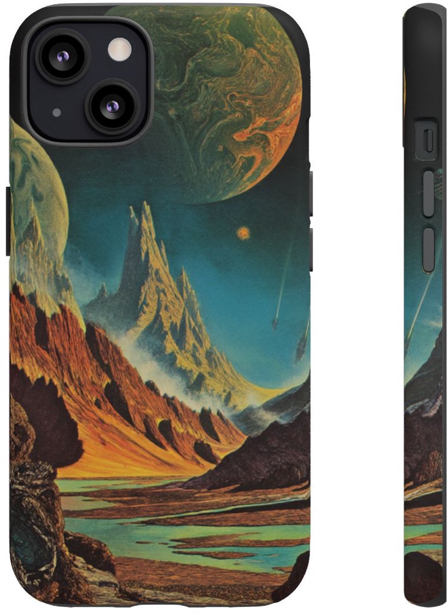 Surrealistisch Buitenaards Landschap – Telefoonhoesje Geschikt voor iPhone 13