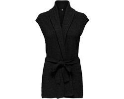 Only Gilet Onlkatia Sl Rib Long Vest Cc Knt 15350690 Black Dames Maat - XS