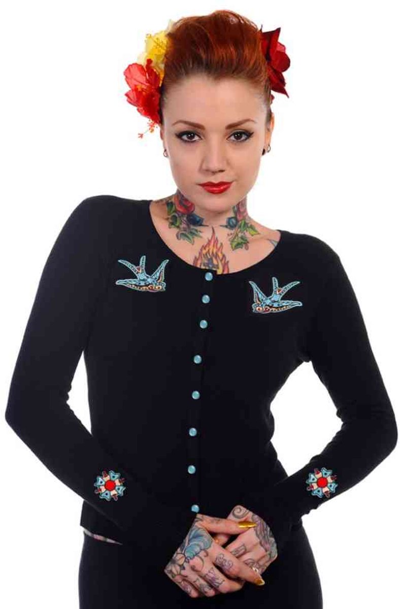 Banned - HYBRID Cardigan - 4XL - Zwart/Blauw