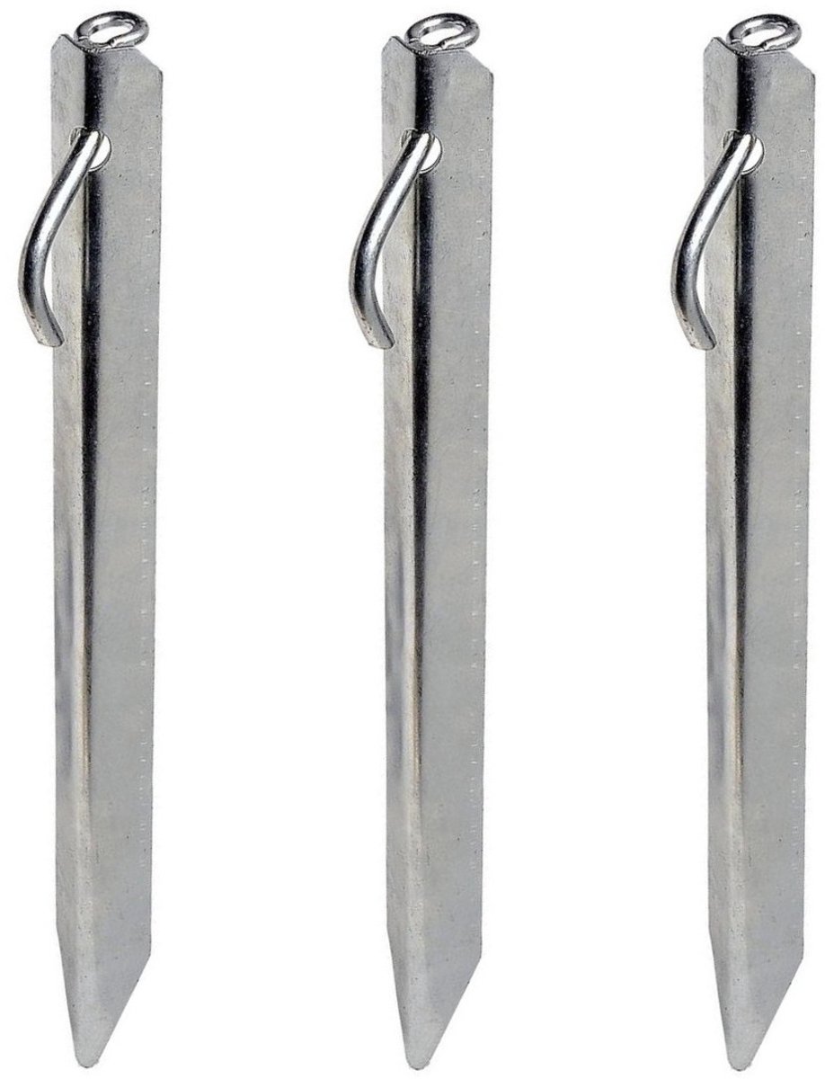 Umefa Stormbandharing strong - 3x - extra sterke grondpen/haring - 38 cm - met oog en haak - voor tenten, luifels en stormbandsets - tentharing