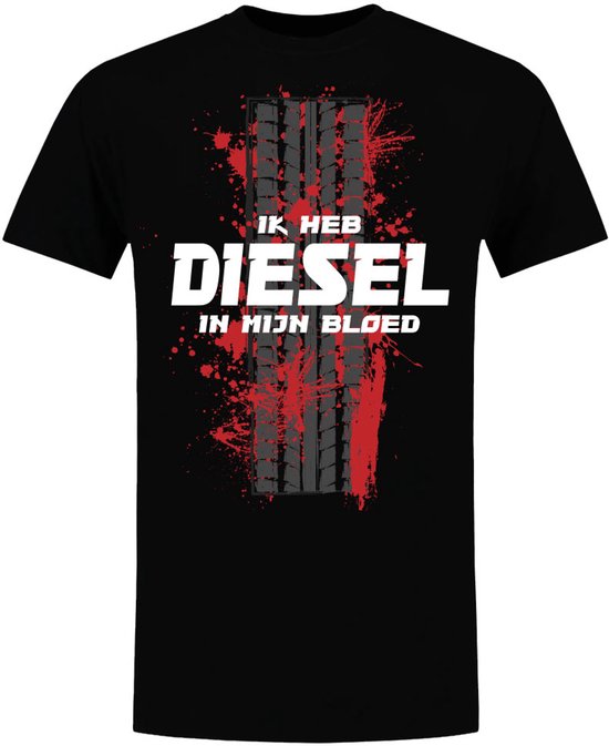 T-shirt homme « J'ai du Diesel dans le sang » - chauffeur - camion - camion - chemise