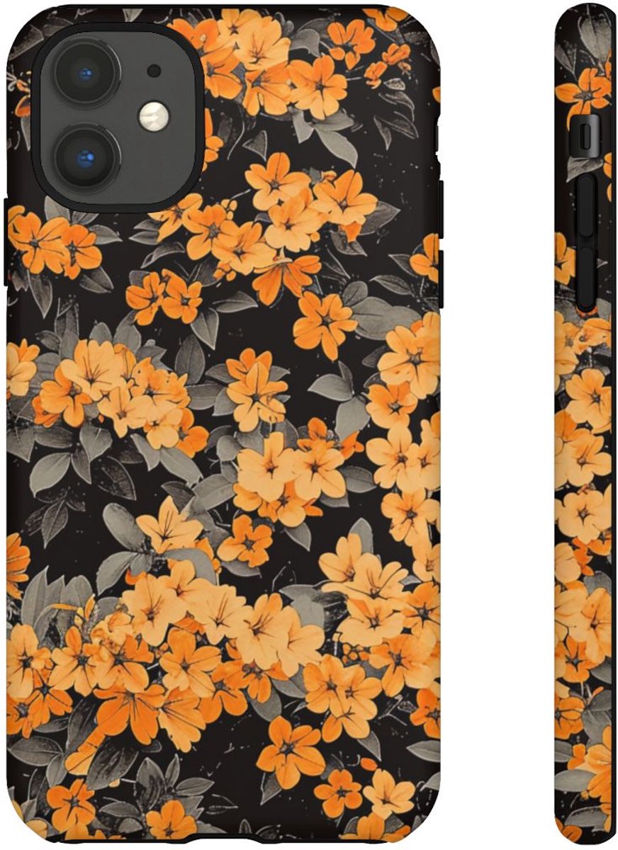 Levendige Oranje Bloemen – Telefoonhoesje Geschikt voor iPhone 11