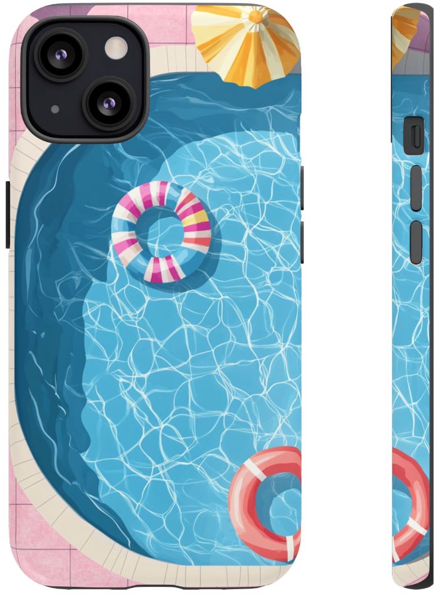 Zomers Zwembad van Bovenaf – Telefoonhoesje Geschikt voor iPhone 13