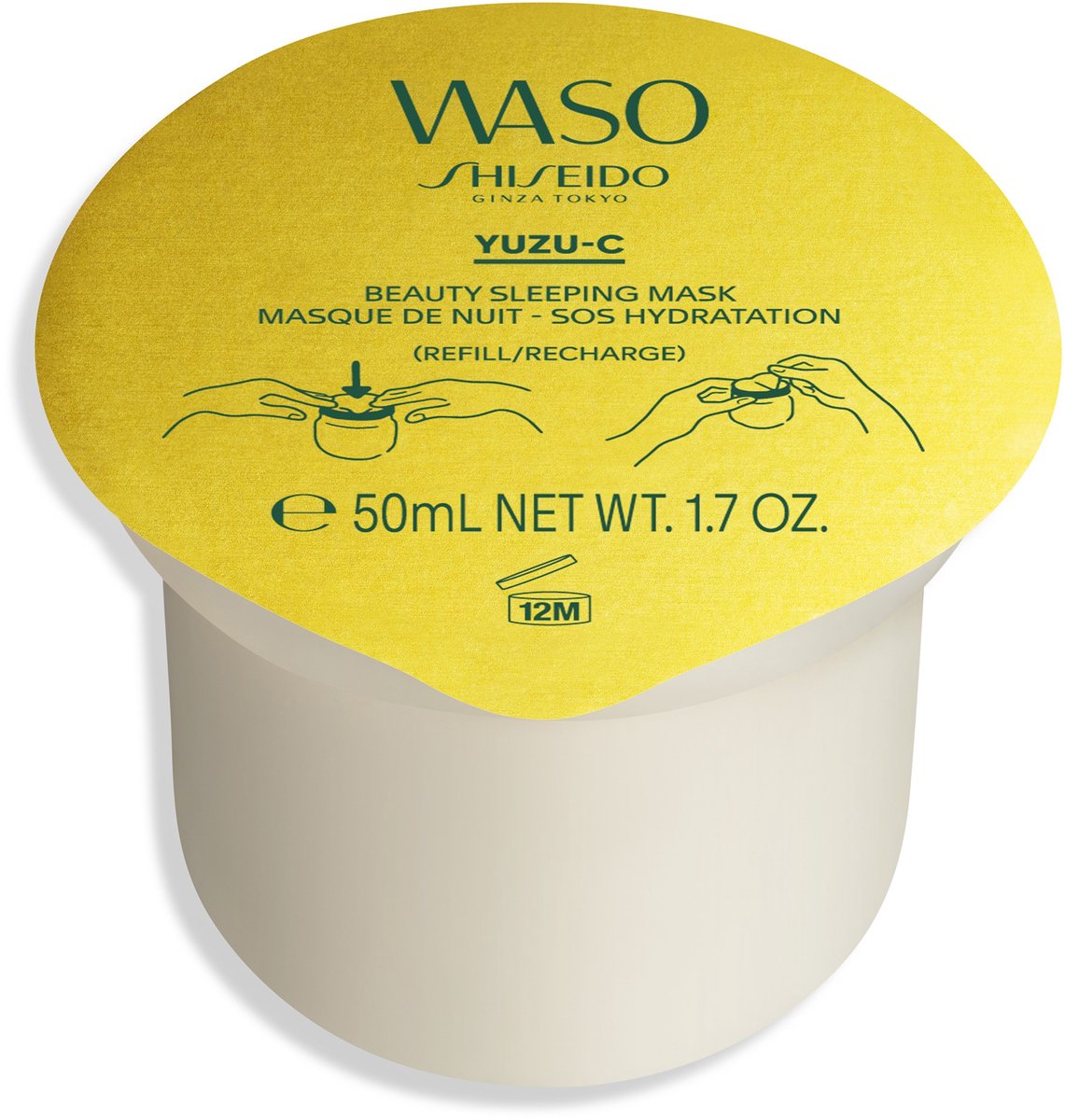 Shiseido Waso Yuzu-C Beauty Sleeping Mask Refill Nachtcrème 50 ml