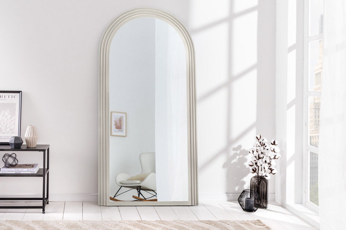 Design Wandspiegel ART DECO 160cm wit - 45940