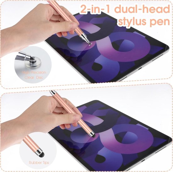 Styluspen voor Tablets - 3 Stuks Touchpen Tabletstift - 2-in-1 Styluspen - Compatibel met Alle Touchscreens en Mobiele Telefoons — afbeelding 5