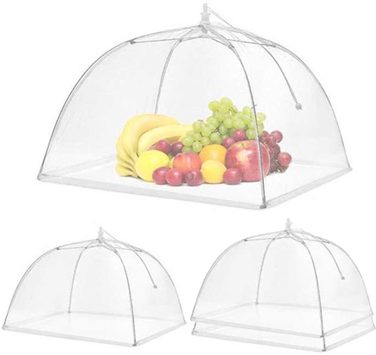 4x Vliegenkap - Opvouwbaar Gaas - Voor voedsel, fruit en BBQ