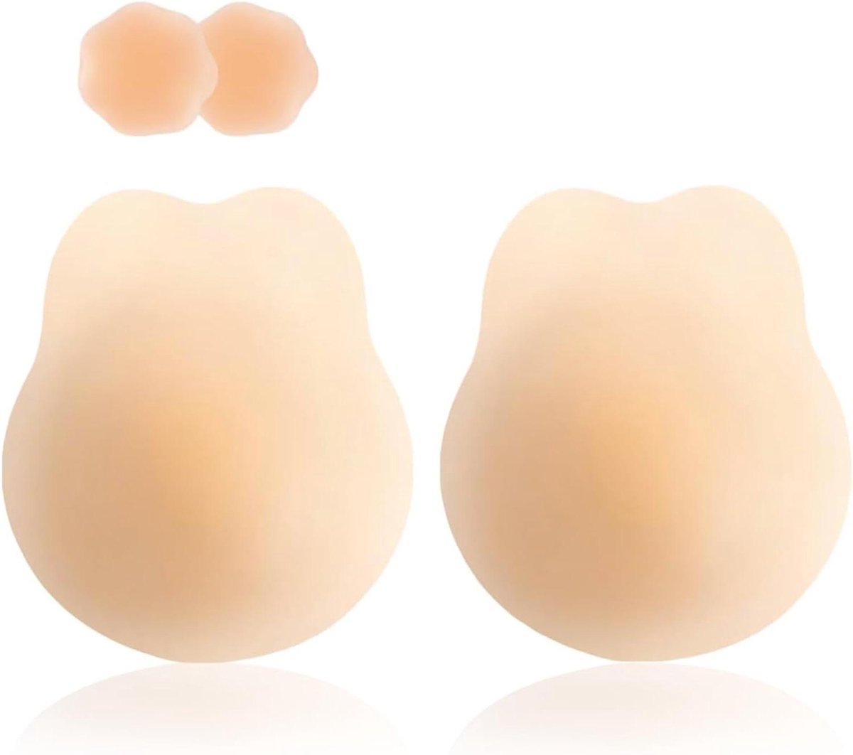 Allecto Plus - Ultradunne zelfklevende beha voor dames bruiloftsjurken - Herbruikbaar - Push-up - Tepelafdekking - Zonder bandjes