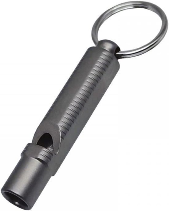 Noodfluitje waterdicht - 120dB titanium fluitje met sleutelhanger - voor wandelen en kamperen