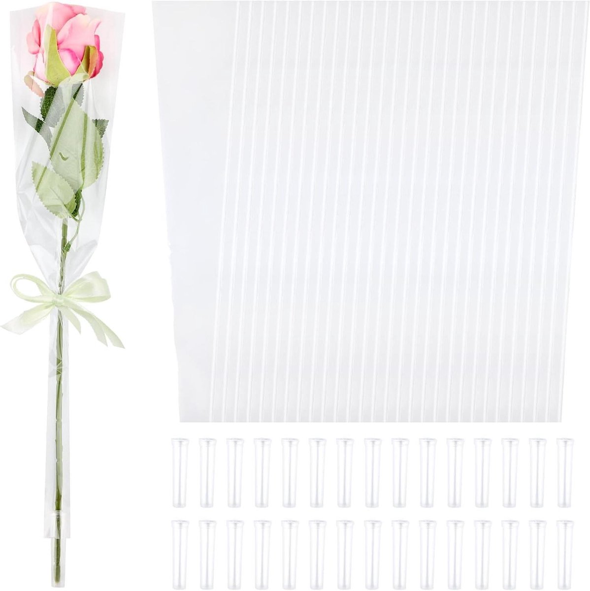 Allecto Plus - Verpakkingsset Bloemen met Waterbuizen - 100 stuks