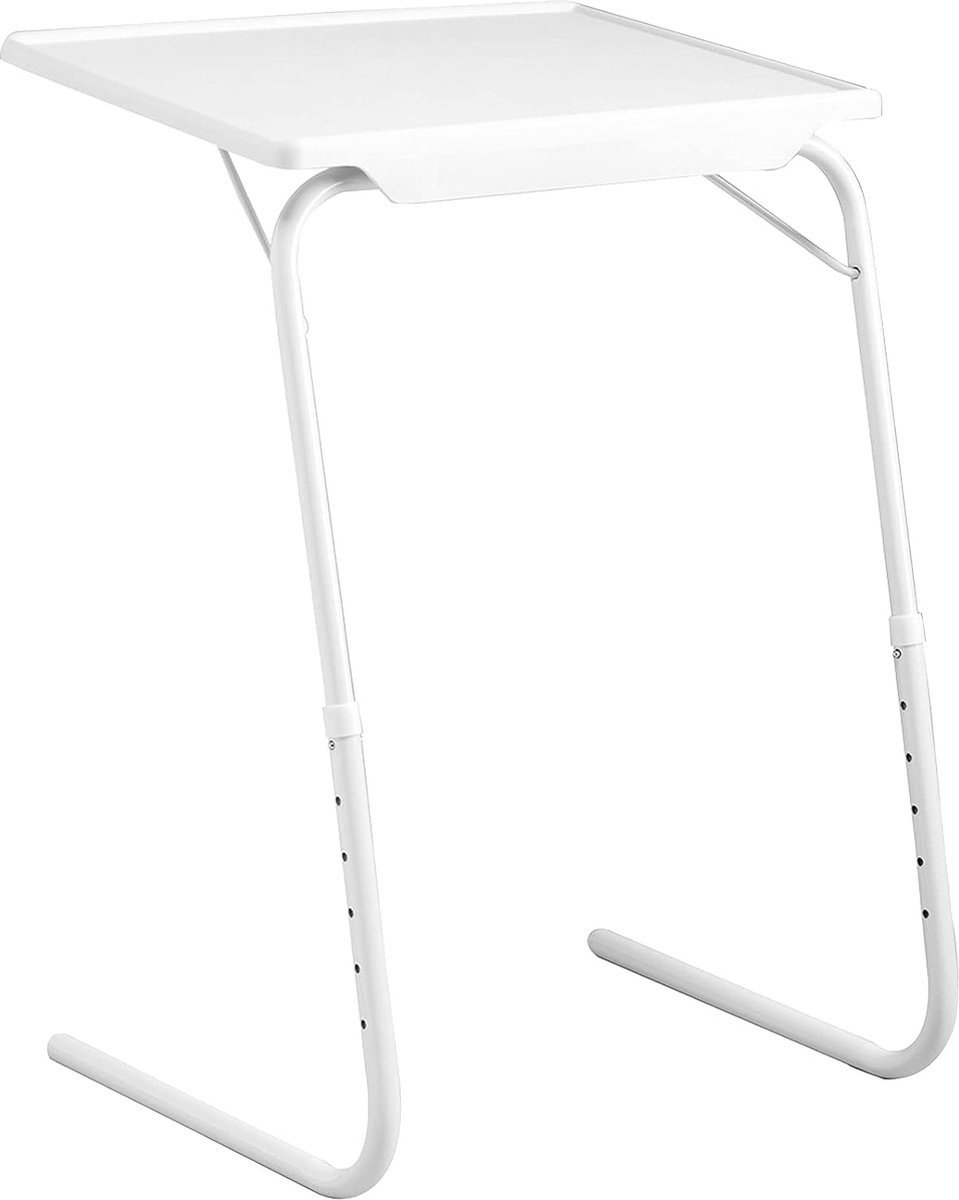 WNHB® Bijzettafel – Opvouwbare Multifunctionele Tafel – Verstelbaar in Hoogte & Hoek – Draagbaar Bureau voor Bank of Bed – Flexibel Meubel voor Thuis of Kantoor