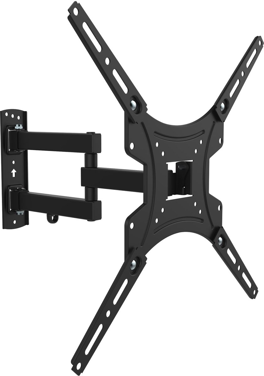Atlantis P022-E15SBH draaibare tv-beugel voor tv's van 13 tot 60 inch, max. 30 kg, max. VESA 400 x 400, verticale kanteling +/- 12°, draaibaar 180°, uitschuifbaar tot 36,5 cm.