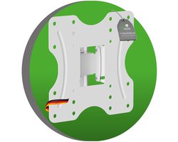 Conecto TV-muurbeugel, kantelbare en draaibare universele houder, max. VESA 200x200 mm, voor 23-42 inch platte en gebogen tv-monitoren tot 30 kg, wit