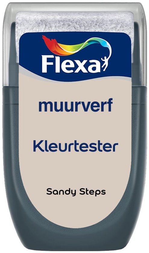 Flexa kleurtester muurverf Sandy Steps.