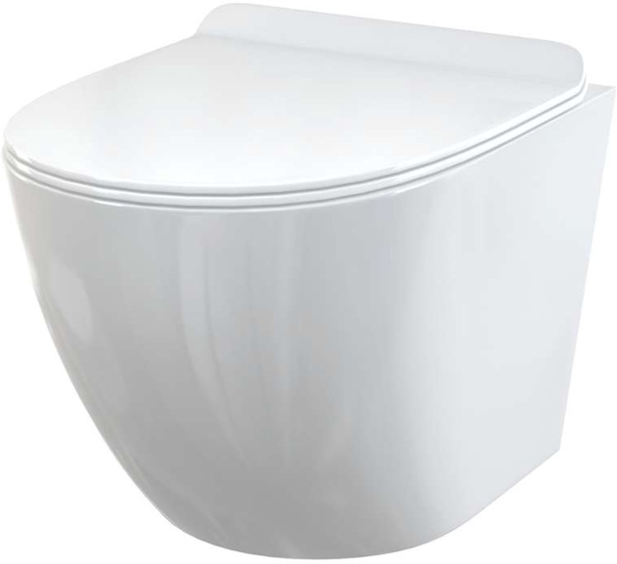 Alcadrain Keramiek - Hangend toilet met Slim zitting, SoftClose, Randloos, wit WC SOLID