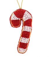HomeBound by KY | Hanger met kralen zuurstok | hanger | kersthanger | kerst | feestdecoratie | hanger zuurstok | 11x6x2cm