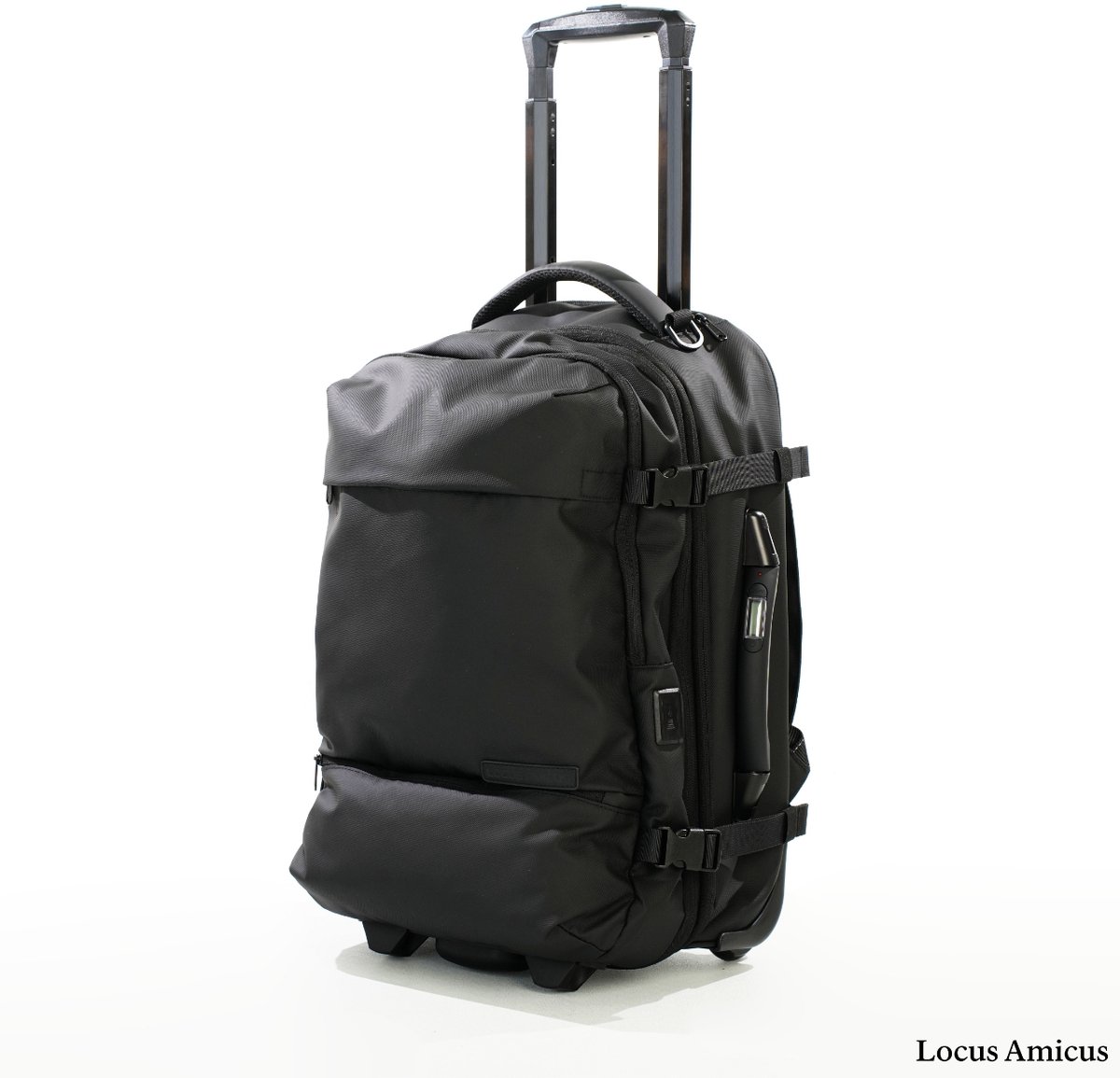 Locus Amicus 2-in-1 Trolley Rugzak - Vacuüm Compressie met Pomp - Anti-diefstal & USB - Uniek Reis Cadeau