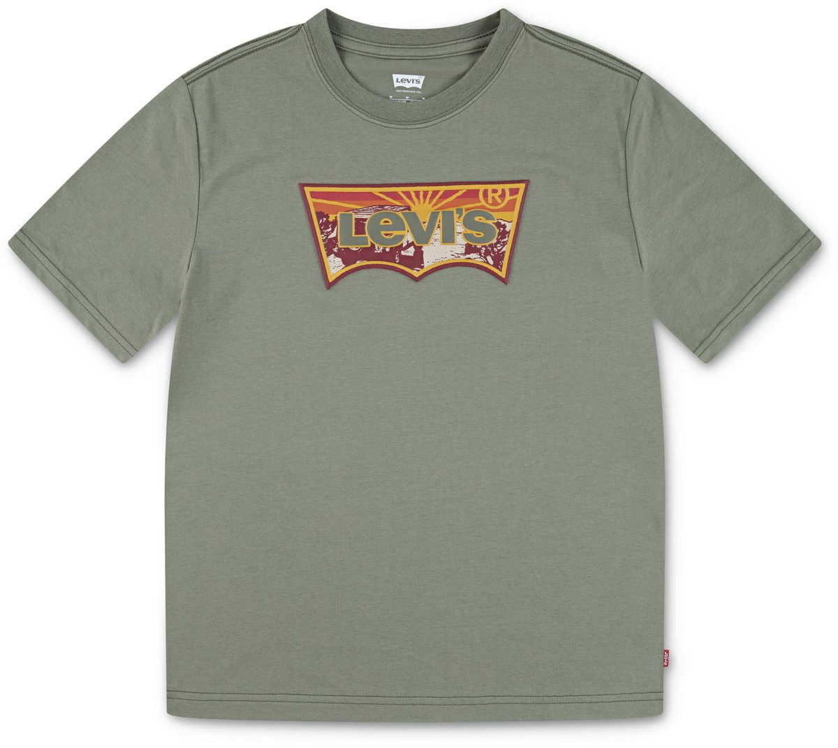 Levi´s ® Kids Sunrise Desert T-shirt Met Korte Mouwen 8 Years Jongen Groen