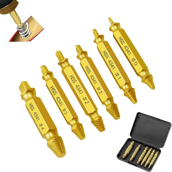 Drado 25-Piece Professional Screw Turner Set, Hex Screwdriver Screwdriver, Screw Extractor for Broken Bolts, Screws, Hex Screws