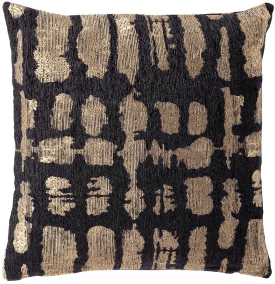 DELPHINE | Coussin 45x45 cm | Noir | Hoii | Comprend un rembourrage en plumes GRS