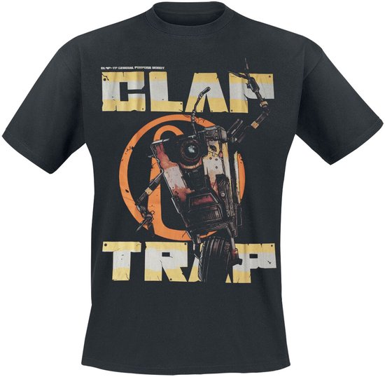 Borderlands Clap Trap Heren T-shirt - zwart - S