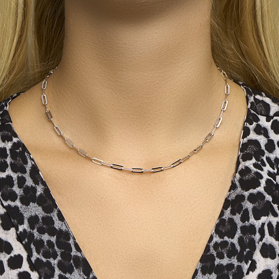 GLAMS - Collier Maille Forçat 3,8 mm 41 + 4 cm - Argent