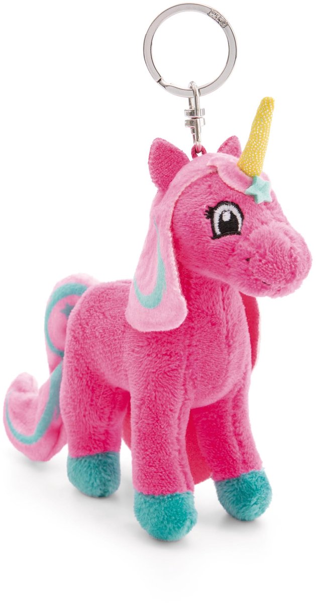 NICI Sleutelhanger Lissy Pony Eenhoorn Antonia 10cm roze - Pluche knuffelhanger met sleutelhanger voor lanyard, sleutelhanger en sleutelhanger, roze
